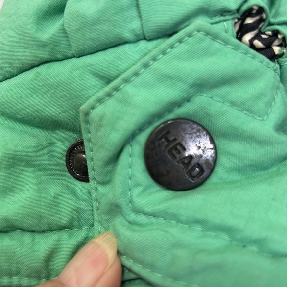 HEAD Ski Jacket Green Insulated Zip Snap Closure Pockets Winter Sports Womens - Picture 7 of 16